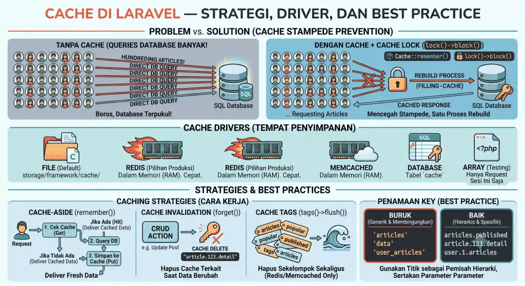 Cache di Laravel — Strategi, Driver, dan Best Practice - Blog Post