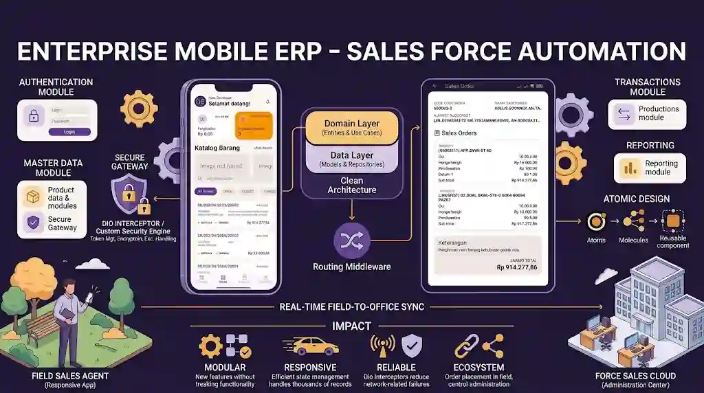 Enterprise Mobile ERP — Sales Force Automation - Portfolio Project