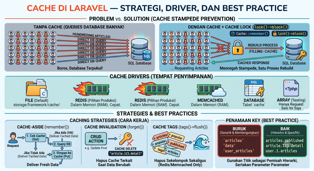 Cache di Laravel — Strategi, Driver, dan Best Practice - Portfolio Project